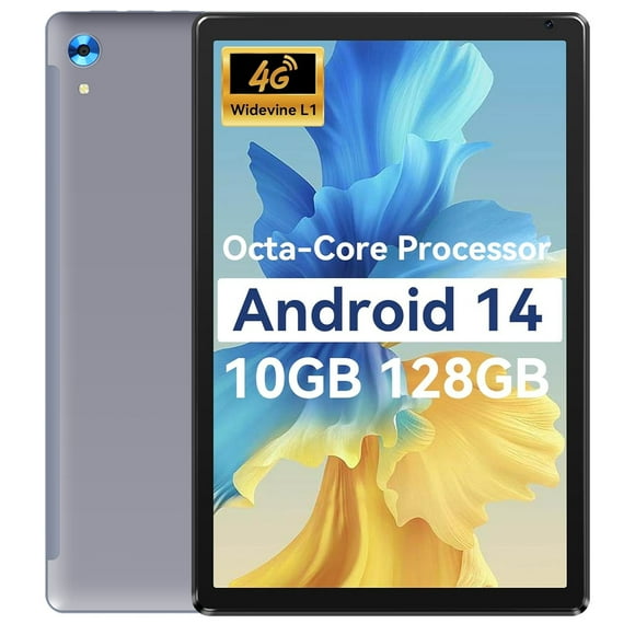 AEEZO 10inch Tablet Android 14 Tabler,Octa-core with 10GB+128GB Tablets, 5MP+8MP Camera,Widevine L1&NETFLIX Bluetooth 5.0 Tablet – Gray