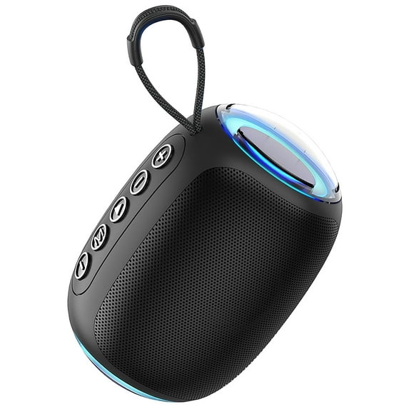 JIUMESS Small Bluetooth Speaker with Lights, TWS Wireless Portable Speaker with AUX, Mini Speaker for Laptop, Phone, MP3, ect